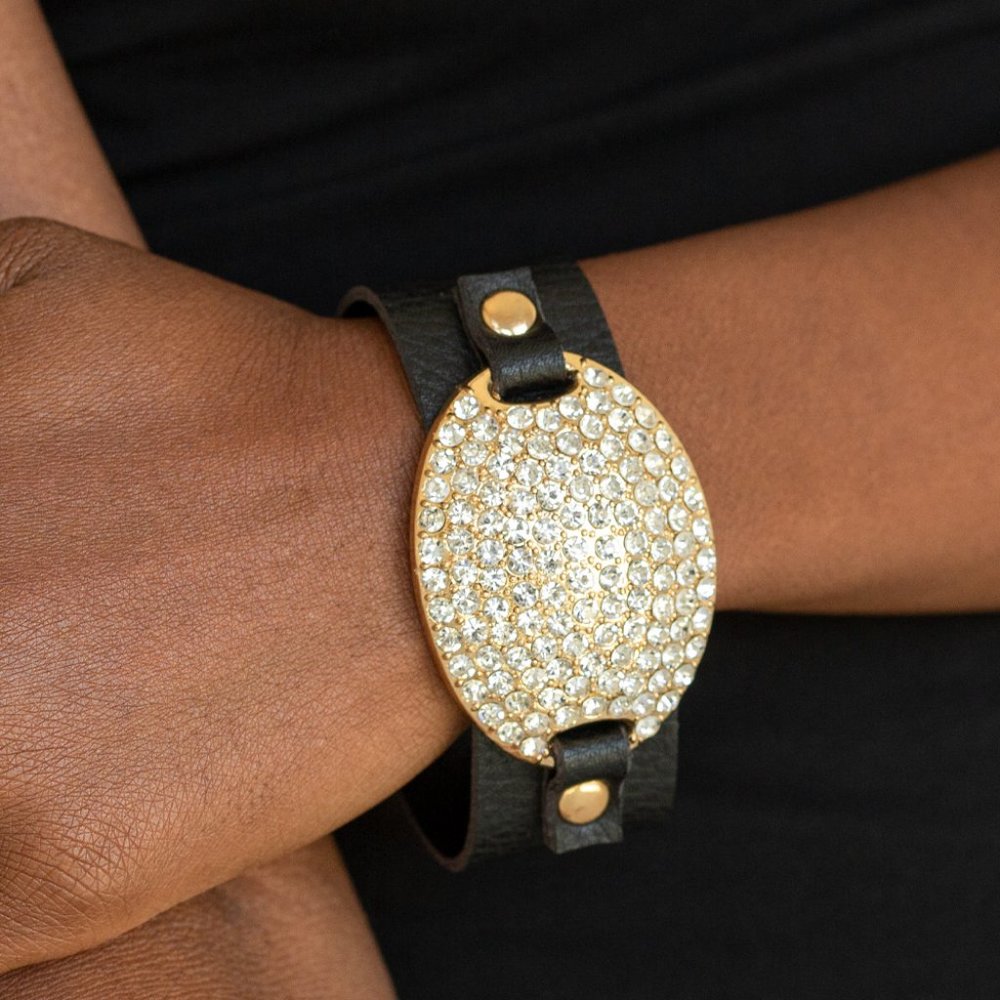 NWT Better Recognize Gold and black Urban wrap & snap bracelet. Casual & dressy